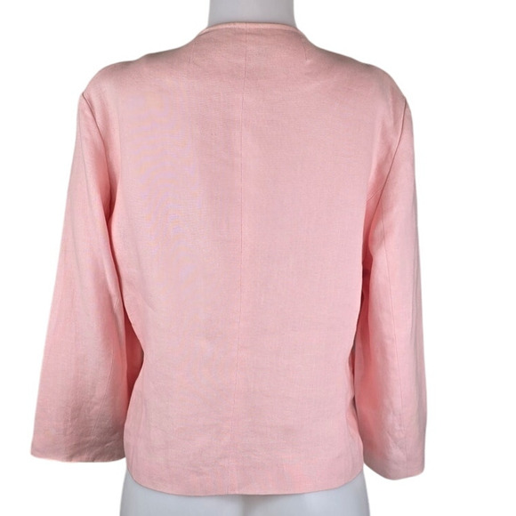 Talbots Stunning 100% Irish Linen 1 Button Women's Blazer 12 - Picture 3 of 5